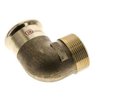 Accesorio a presión codo de 90 grados - 42 mm hembra y R 1-1/2'' macho - Aleación de cobre
