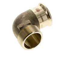 Accesorio a presión codo de 90 grados - 42 mm hembra y R 1-1/2'' macho - Aleación de cobre