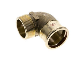 Accesorio a presión codo de 90 grados - 42 mm hembra y R 1-1/2'' macho - Aleación de cobre