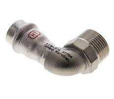 Racor a presión codo de 90 grados - 18 mm hembra y R 3/4'' macho - Acero inoxidable