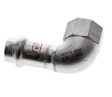 Accesorio a presión codo de 90 grados - 15 mm hembra y Rp 1/2'' hembra - Acero inoxidable