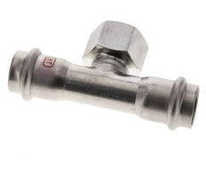 Tee Press Fitting - 22mm Hembra & Rp 3/4'' Hembra - Acero Inoxidable