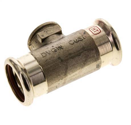Tee Press Fitting - 35mm Hembra & Rp 1/2'' Hembra - Acero Inoxidable