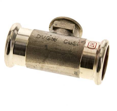 Tee Press Fitting - 35mm Hembra & Rp 1/2'' Hembra - Acero Inoxidable