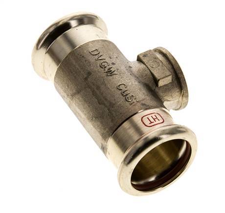 Tee Press Fitting - 35mm Hembra & Rp 1/2'' Hembra - Acero Inoxidable