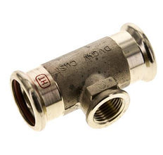 Tee Press Fitting - 35mm Hembra & Rp 1/2'' Hembra - Acero Inoxidable
