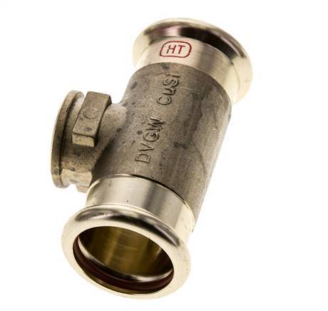 Tee Press Fitting - 35mm Hembra & Rp 1/2'' Hembra - Acero Inoxidable