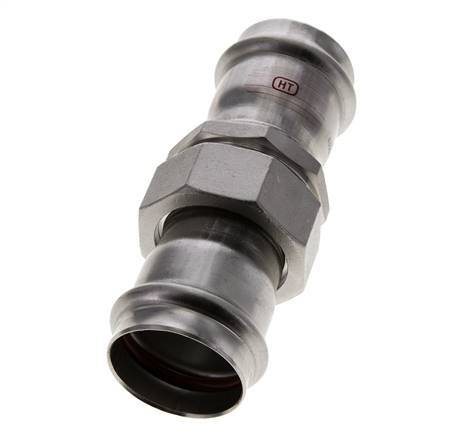 Unión Prensada - 42mm Hembra - Acero Inoxidable Junta Plana