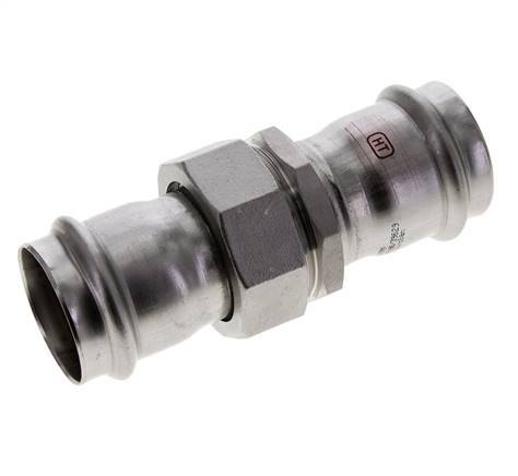 Unión Prensada - 42mm Hembra - Acero Inoxidable Junta Plana