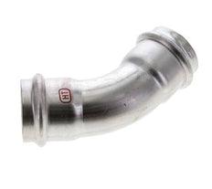 45deg Elbow Press Fitting - 35mm Female - Stainless Steel
