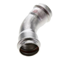 45deg Elbow Press Fitting - 35mm Female - Stainless Steel