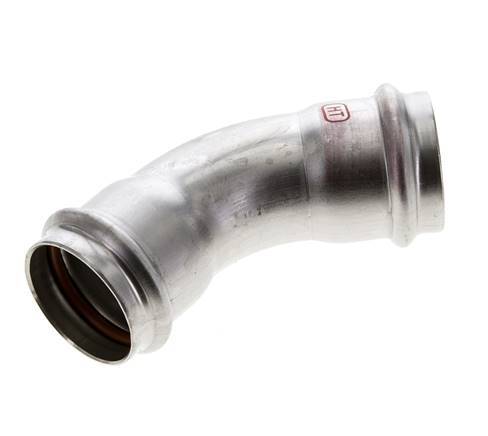45deg Elbow Press Fitting - 35mm Female - Stainless Steel