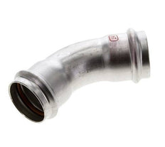 45deg Elbow Press Fitting - 35mm Female - Stainless Steel
