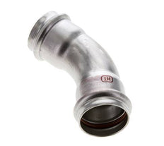 45deg Elbow Press Fitting - 35mm Female - Stainless Steel