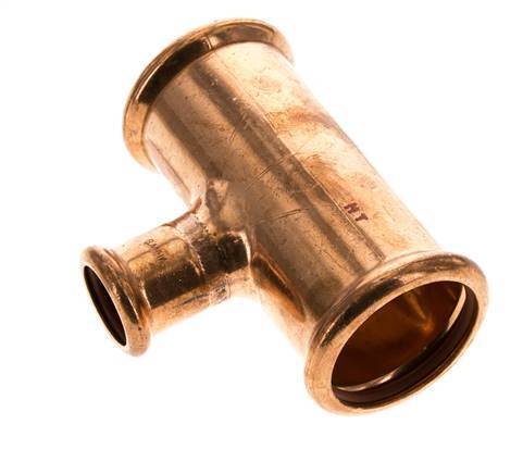 Tee Press Fitting - 22mm Female & 42mm - Copper alloy