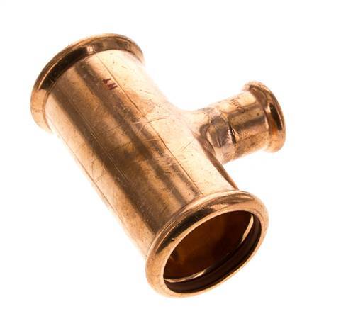 Tee Press Fitting - 22mm Female & 42mm - Copper alloy