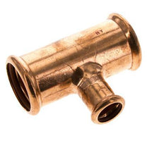 Tee Press Fitting - 22mm Female & 42mm - Copper alloy