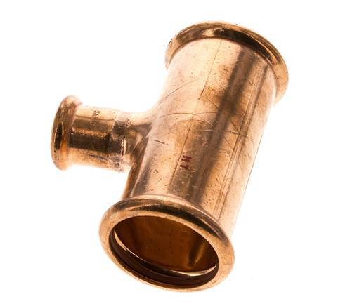 Tee Press Fitting - 22mm Female & 42mm - Copper alloy