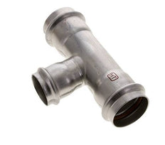 Tee Press Fitting - 35mm Female & 42mm - Stainless Steel