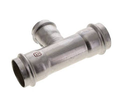 Tee Press Fitting - 35mm Female & 42mm - Stainless Steel