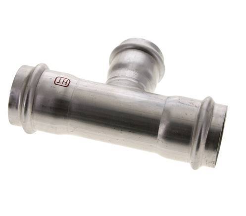 Tee Press Fitting - 35mm Female & 42mm - Stainless Steel