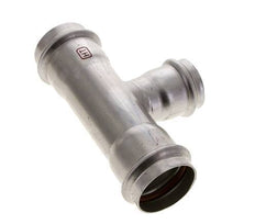 Tee Press Fitting - 35mm Female & 42mm - Stainless Steel