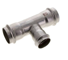 Tee Press Fitting - 35mm Female & 42mm - Stainless Steel
