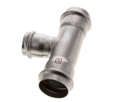 Tee Press Fitting - 35mm Female & 42mm - Stainless Steel