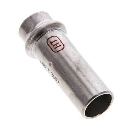 Racor a presión - 15 mm hembra y 18 mm macho - Acero inoxidable