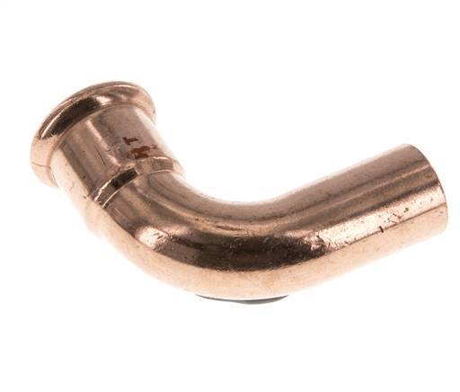 Accesorio a presión codo de 90 grados - 22 mm hembra y 22 mm macho - Aleación de cobre