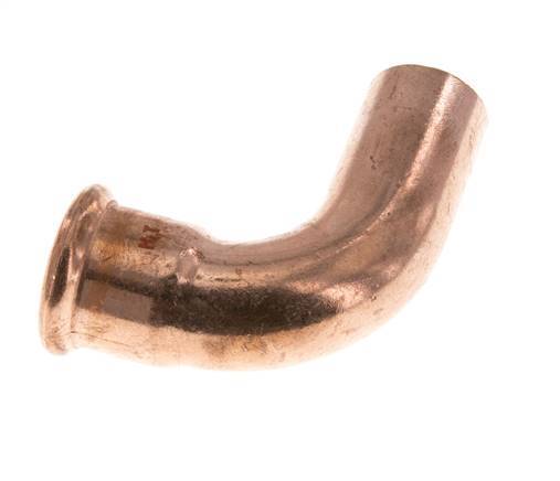 Accesorio a presión codo de 90 grados - 28 mm hembra y 28 mm macho - Aleación de cobre