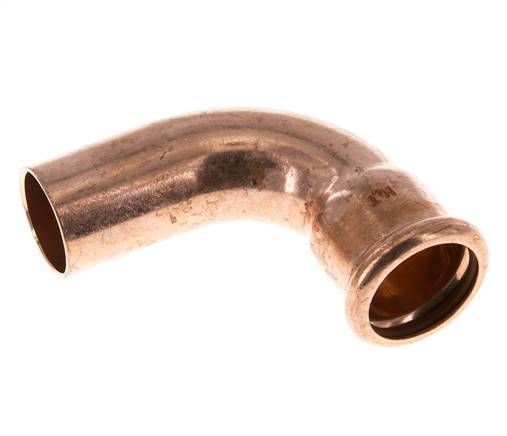 Accesorio a presión codo de 90 grados - 28 mm hembra y 28 mm macho - Aleación de cobre