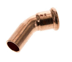 Accesorio a presión codo de 45 grados - 18 mm hembra y 18 mm macho - Aleación de cobre