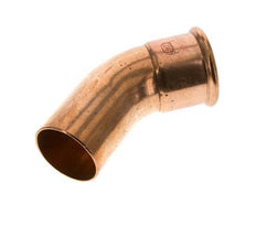 Accesorio a presión codo de 45 grados - 54 mm hembra y 54 mm macho - Aleación de cobre