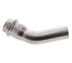 Accesorio a presión codo de 45 grados - 22 mm hembra y 22 mm macho - Acero inoxidable