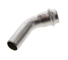 Accesorio a presión codo de 45 grados - 22 mm hembra y 22 mm macho - Acero inoxidable