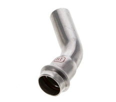 Accesorio a presión codo de 45 grados - 22 mm hembra y 22 mm macho - Acero inoxidable
