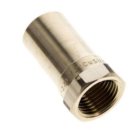 Press Fitting - 22mm Macho & Rp 1/2'' Hembra - Aleación de cobre