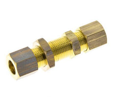 Racor de compresión recto pasamuros de latón de 8 mm 135 bar DIN EN 1254-2
