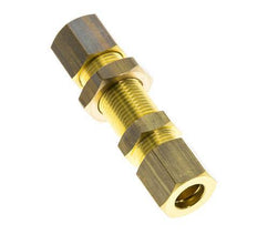 Racor de compresión recto pasamuros de latón de 8 mm 135 bar DIN EN 1254-2