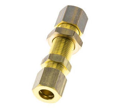 Racor de compresión recto pasamuros de latón de 8 mm 135 bar DIN EN 1254-2