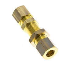 Racor de compresión recto pasamuros de latón de 8 mm 135 bar DIN EN 1254-2