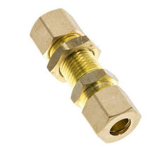 Racor de compresión recto pasamuros de latón de 10 mm 95 bar DIN EN 1254-2