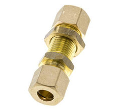 Racor de compresión recto pasamuros de latón de 10 mm 95 bar DIN EN 1254-2