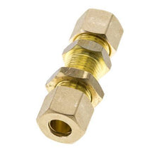 Racor de compresión recto pasamuros de latón de 10 mm 95 bar DIN EN 1254-2