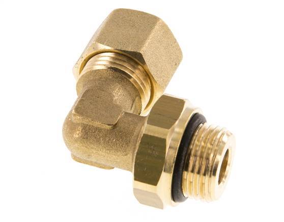 10mm & G3/8'' Brass Elbow Compression Fitting with Male Threads 95 bar NBR Adjustable DIN EN 1254-2