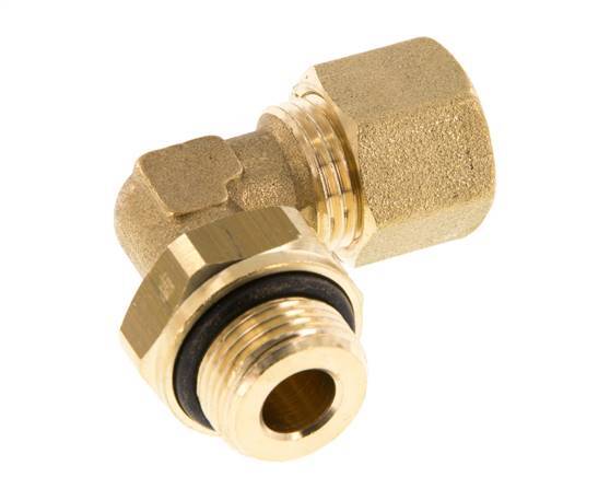10mm & G3/8'' Brass Elbow Compression Fitting with Male Threads 95 bar NBR Adjustable DIN EN 1254-2