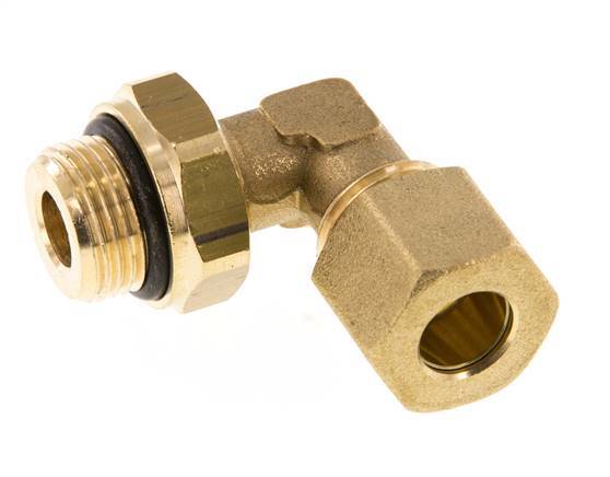 10mm & G3/8'' Brass Elbow Compression Fitting with Male Threads 95 bar NBR Adjustable DIN EN 1254-2