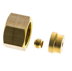 Racor de compresión recto de latón de 6 mm DN 1676 bar DIN EN 1254-2