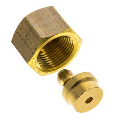 Racor de compresión recto de latón de 6 mm DN 1676 bar DIN EN 1254-2
